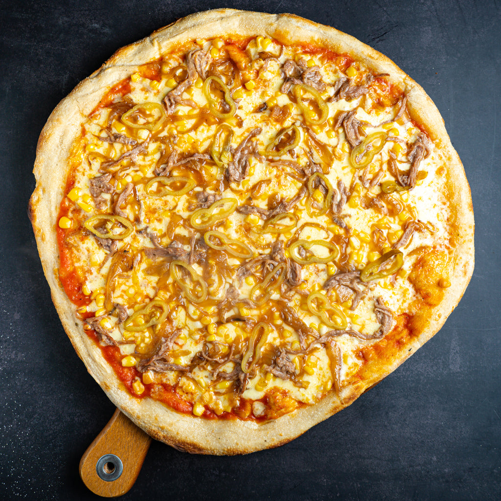 PIZZA CONGELADA 30CM - MECHADA CEBOLLA CARAMELIZADA