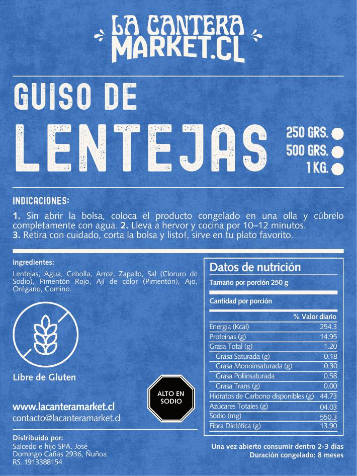 GUISO DE LENTEJAS CASERAS - 500GR